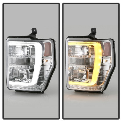 Spyder V2 High-Power LED Headlights Chrome for 08-10 Ford F-250/350/450