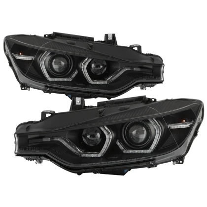 Spyder Projector Headlights - Black for 12-14 BMW F30 3 Series 4DR