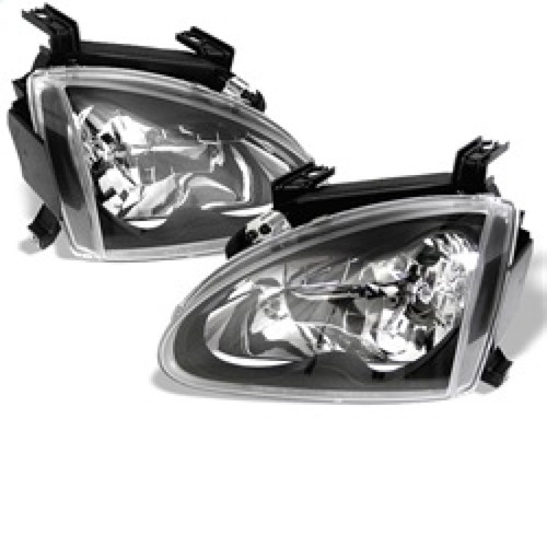 Spyder Crystal Headlights Black for Honda Del Sol 93-97