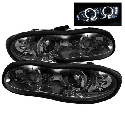Spyder Projector Headlights LED Halo/Smke for 98-02 Chevy Camaro