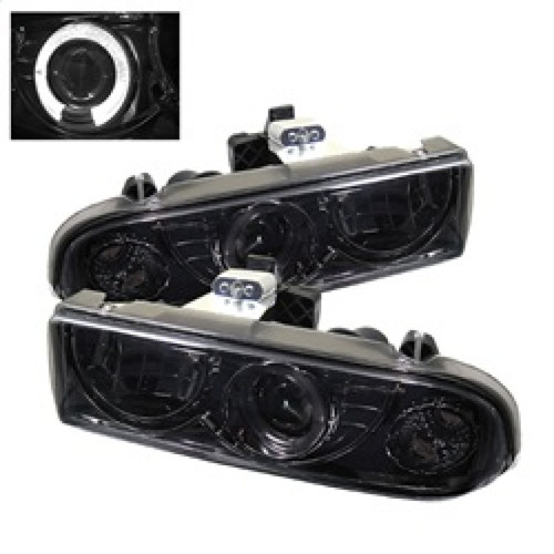 Spyder Projector Headlights LED Halo Smoke for 98-04 Chevy S10