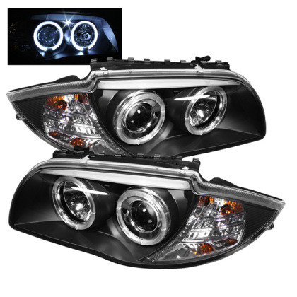 Spyder Projector Headlights LED Halo Black for 08-11 BMW E87 1-Series