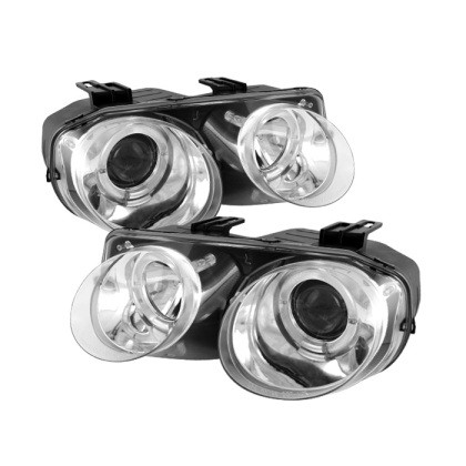 Spyder Projector Headlights LED Halo -Chrome for 98-01 Acura Integra