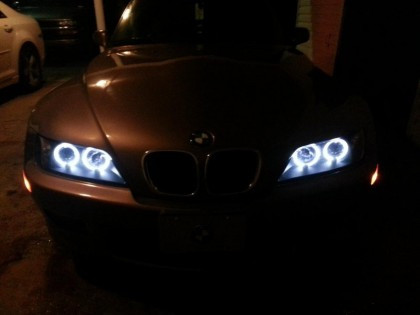 Spyder Projector Headlights LED Halo Black for 96-02 BMW Z3
