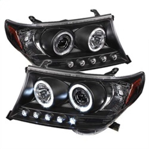 Spyder Projector Headlights LED Halo Black for 08-11 Toyota Land Cruiser