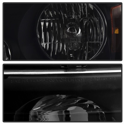 Spyder Xtune Amber Crystal Headlights Black Smoked for 04-08 Ford F150