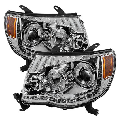 Spyder Xtune Halo Projector Headlights Chrome for 05-11 Toyota Tacoma