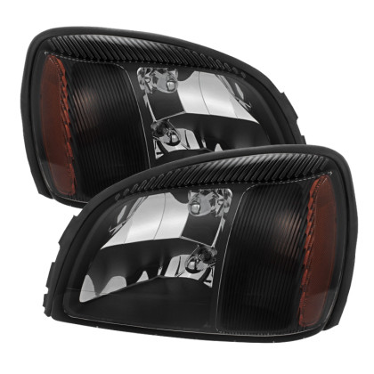Spyder Xtune Crystal Headlights Black for 2000-2005 Cadillac Deville