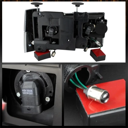 Spyder Xtune Crystal Headlights w/ Corner & LED Bumper Black for 92-93 GMC Yukon