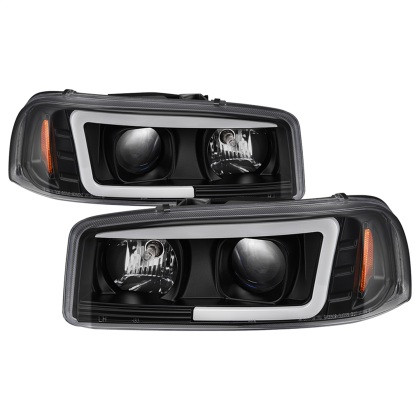 Spyder V2 Projector Headlights - DRL - Black for 99-06 Sierra 1500/2500/3500