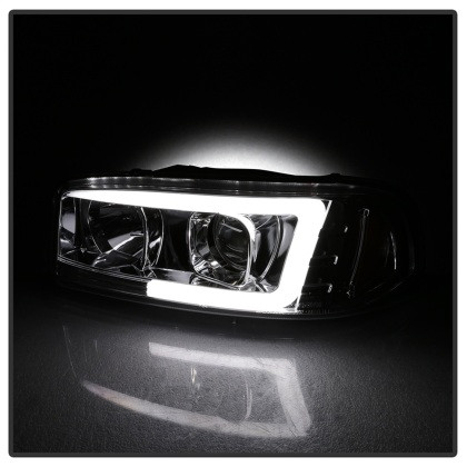 Spyder V2 Projector Headlights - DRL - Chrome for 99-06 Sierra 1500/2500/3500