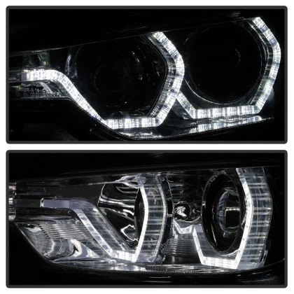 Spyder Projector Headlights - LED DRL - Smoke for 12-14 BMW F30 3 Series 4DR