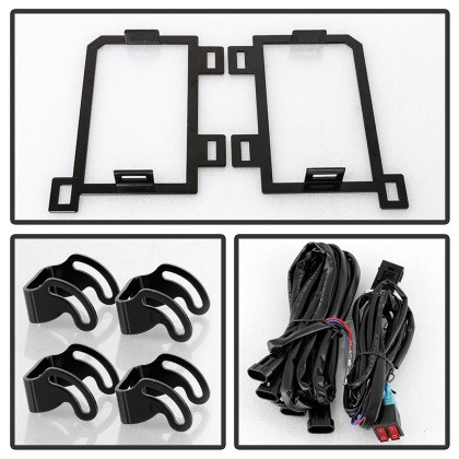 Spyder Full LED Fog Lights w/Bracket/Switch- Clear for 13-18 Dodge Ram 1500