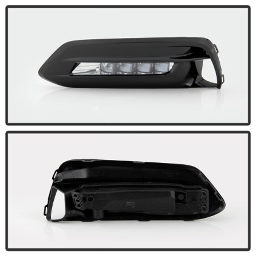 Spyder LED Fog Lights w/Fit Switch - Clear for 18-19 Honda Accord Sedan