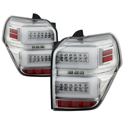 Spyder LED Tail Lights - Sequential Turn Signal - Chrome for 10-14 Toyota 4Runner