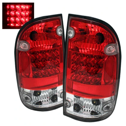 Spyder LED Tail Lights Red Clear for 01-04 Toyota Tacoma