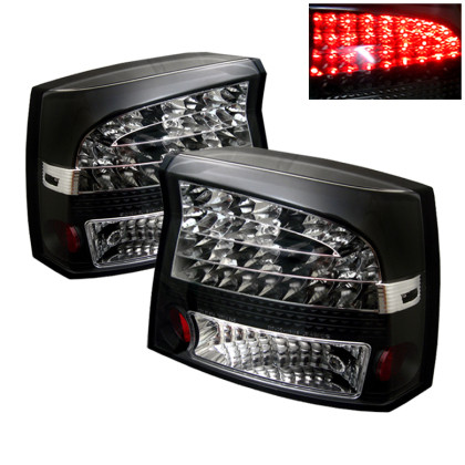 Spyder LED Tail Lights Black for 06-08 Dodge Charger