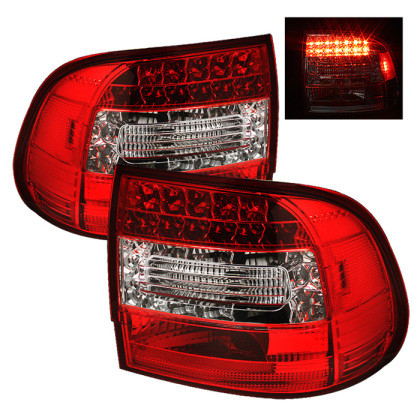 Spyder LED Tail Lights Red Clear for 03-07 Porsche Cayenne
