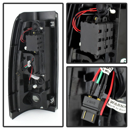 Spyder LED Tail Lights Black Smoke for 99-02 Chevy Silverado 1500 (Not Fit Stepside)