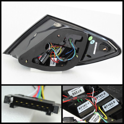 Spyder LED Tail Lights Incandescent only - Black for 08-11 Mercedes W204 C-Class