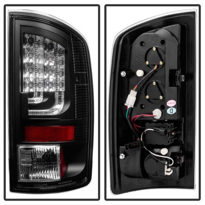 Spyder Version 2 LED Tail Lights - Black for 07-08 Dodge Ram 1500