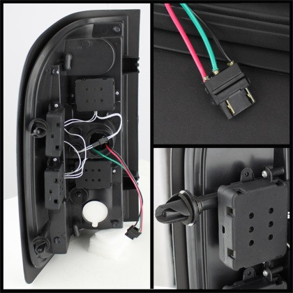 Spyder Xtune LED Tail Lights Black for 07-13 Chevy Silverado