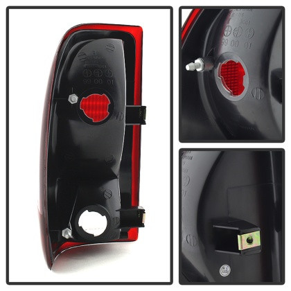 Spyder Xtune Tail Lights -Red Smoked for 1997-2004 Dodge Dakota