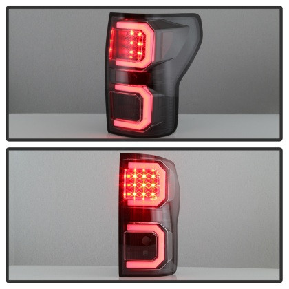 Spyder V2 Light Bar LED Tail Lights - Black for 07-13 Toyota Tundra