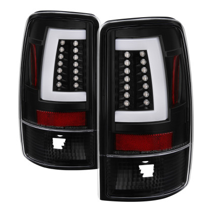 Spyder V2 Light Bar LED Tail Lights - Black for 00-06 GMC Yukon/Yukon XL
