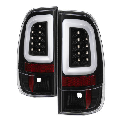 Spyder V3 Light Bar LED Tail Lights - Black for 08-16 Ford Super Duty F-250