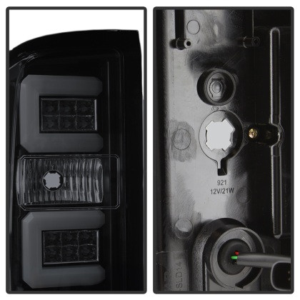Spyder Light Bar LED Tail Lights - Black Smoke for 16-17 Chevy Silverado