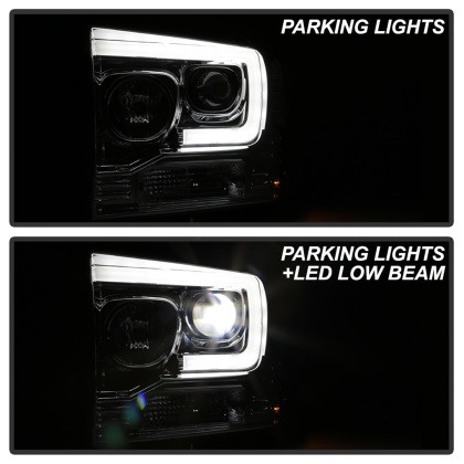 Spyder Power LED Module Proj. Headlights-Chrome for 05-07 F250/350/450 Platinum