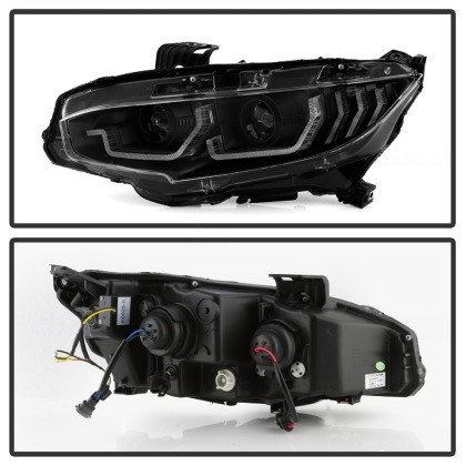 Spyder Projector Headlights - Black for 16+ Honda Civic 2DR/4DR/Hatchback