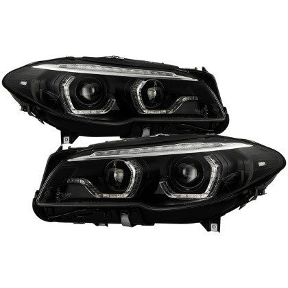 Spyder Projector Headlights - Black for 11-13 BMW 5 Series F10 Xenon/HID AFS