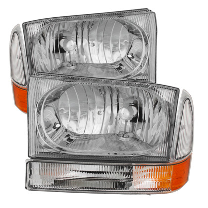 Xtune Crystal Headlights w/ Bumper Lights for 99-04 Ford F250/350/450 Superduty