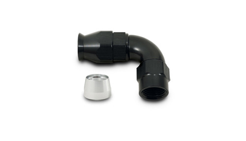 Vibrant 90 Degree High Flow Hose End Fitting for PTFE Lined Hose -16AN