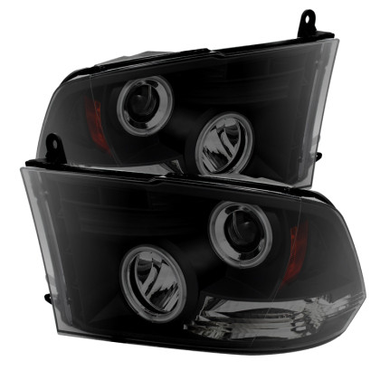 Spyder Projector Headlights CCFL Halo LED Black Smoke for 09-14 Ram 1500 Halogen