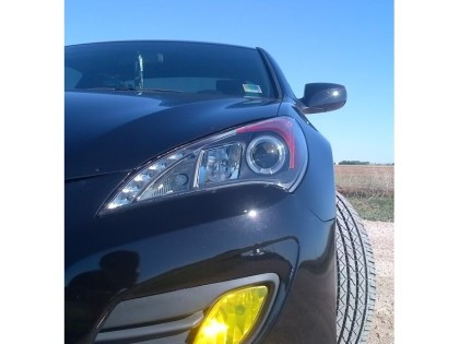 Spyder Projector Headlights LED Halo DRL Black for 10-12 Genesis w/ Halogen