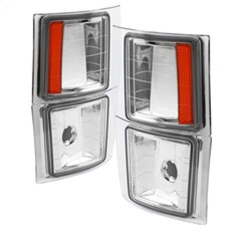 Spyder Xtune 4 pcs Corner Lights Chrome for 94-98 Chevy Suburban