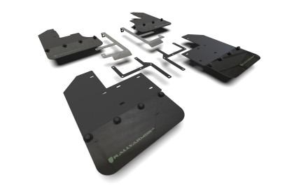 Rally Armor Black Mud Flap w/ Army Green Logo for 19-23 JT Gladiator