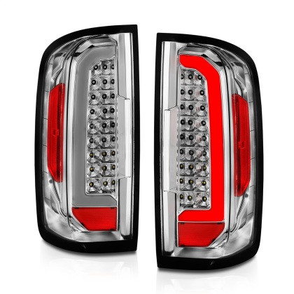 ANZO LED Taillights w/ Light Bar Chrome Clear Lens for 15-21 Chevy Colorado