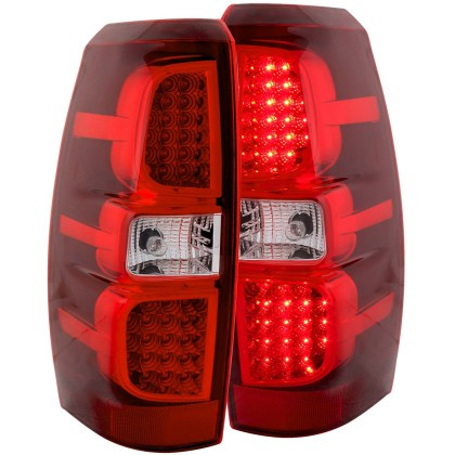 ANZO LED Taillights Red/Clear for 2007-2013 Chevrolet Avalanche