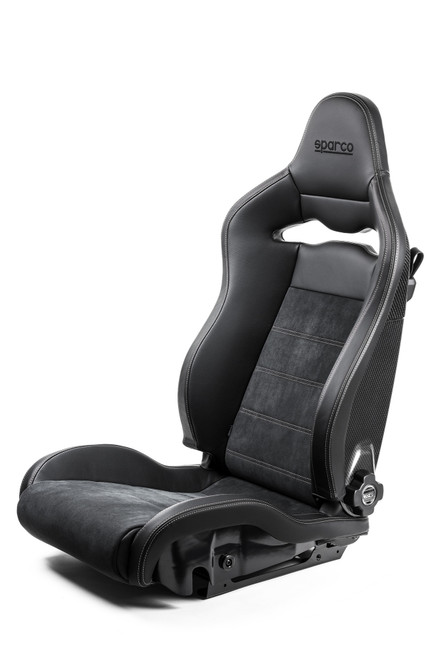 Sparco SPX Special Edition Black/Grey w/ Gloss Carbon Shell - Right Seat