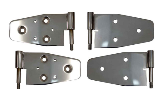 Kentrol Door Hinge Set of 4 Pieces Polished for 03-06 Jeep Wrangler TJ