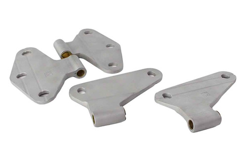 Kentrol Body Door Hinge Set 4 Pieces 2 Door Bare Grey for 07-18 Jeep Wrangler JK