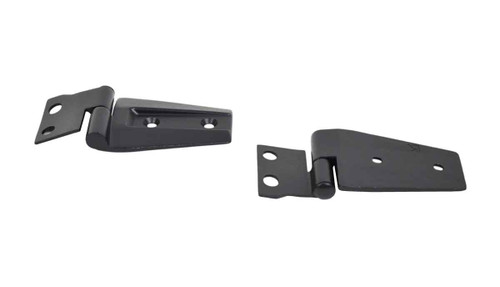 Kentrol Hood Hinge Pair - Textured Black for 07-18 Jeep Wrangler JK