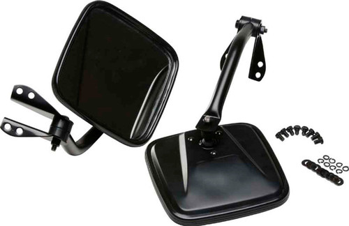 Kentrol Mirror Kit Pair- Powdercoat Black for 55-86 Jeep CJ