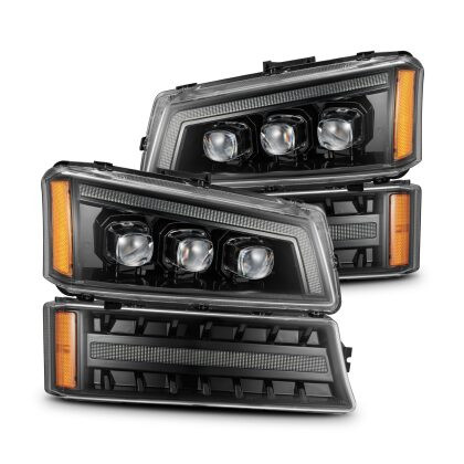 AlphaRex Alpha-Black NOVA LED Proj Headlights for 03-06 Silverado / Avalanche