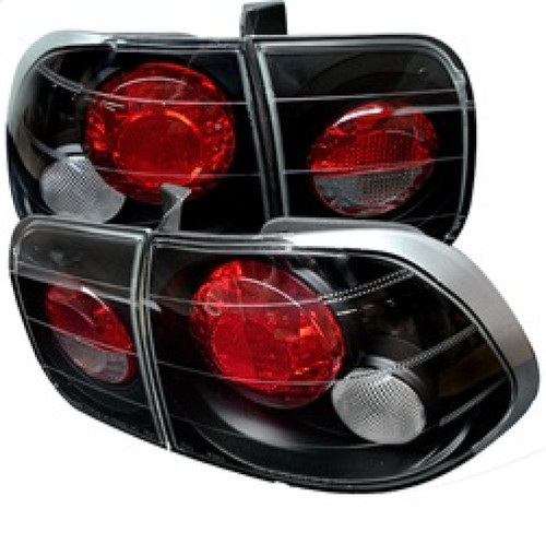 Spyder Euro Style Tail Lights Black for 96-98 Honda Civic 4Dr