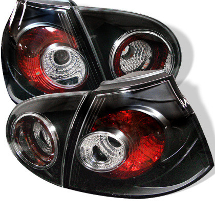 Spyder Euro Style Tail Lights Black for 06-09 Volkswagen Golf V